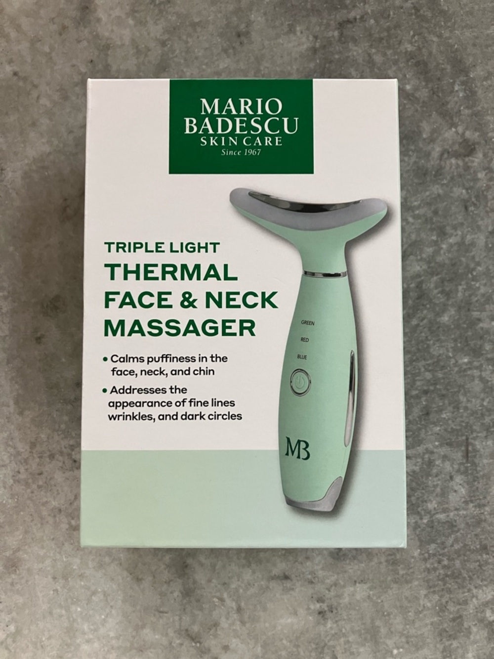 Mario Badescu Mint Green Triple Light Facial & Neck Massager